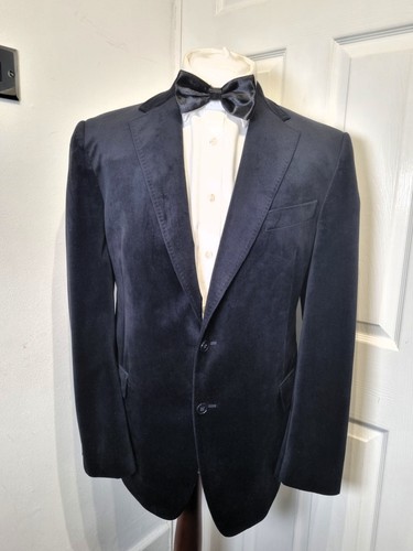 Navy velvet tuxedo smoking - m&s,