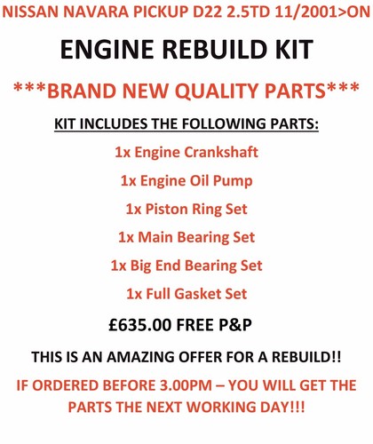 Engine rebuild kit for - rebuild,