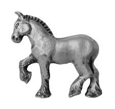 Shire Horse Suffolk Punch Pewter Pin Badge