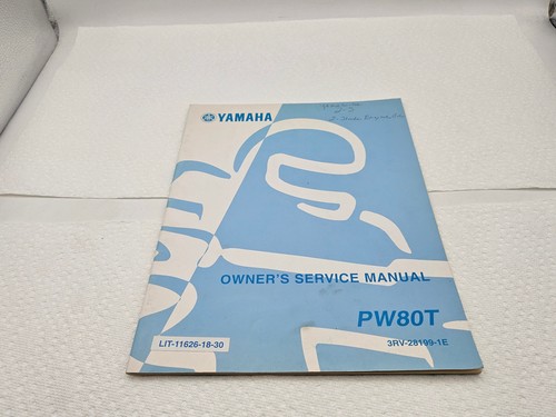 Yamaha pw80t owner - owner's, service