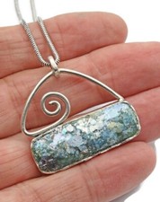 Roman Glass Sterling Silver