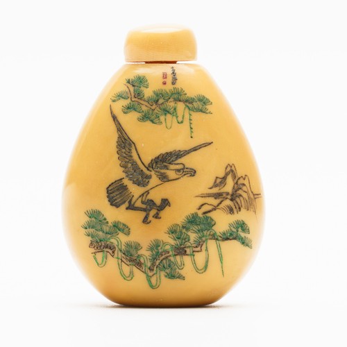 Chinese snuff bottle - snuff,