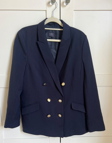 Navy blue double breasted - m&s,