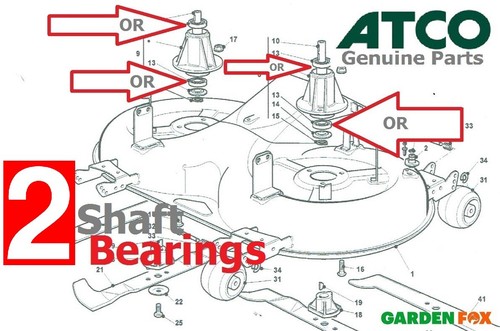 Genuine atco gt40h 102cm blade - genuine,