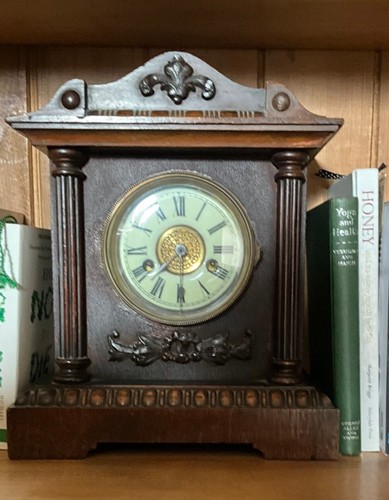 Antique wooden c - h.a.c, mantle