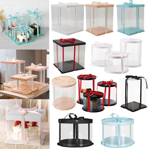 Clear round cube favour - clear,