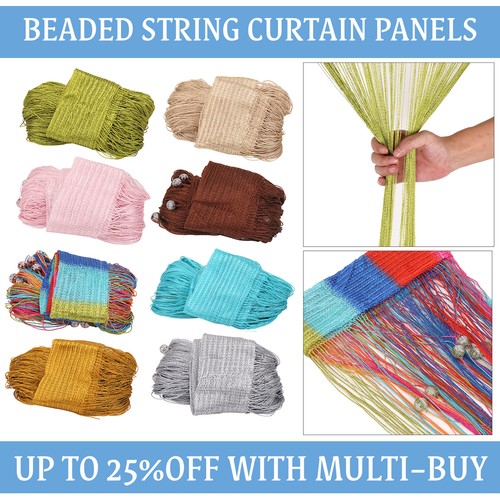 Hanging beaded string curtain - hanging,