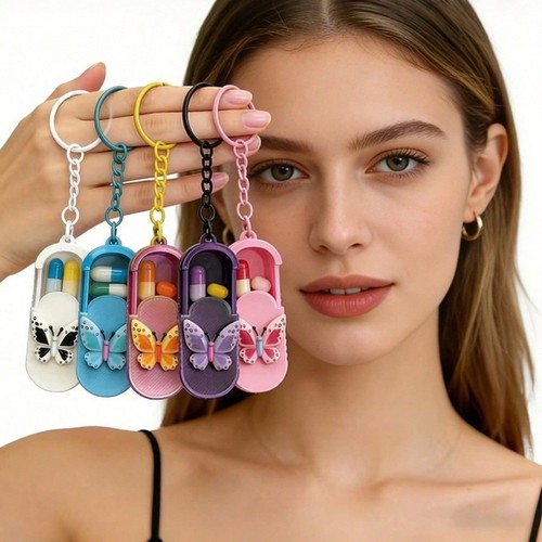 Portable butterfly keyring - portable,