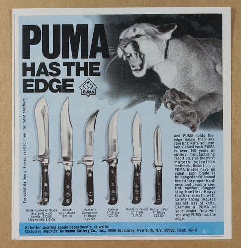 1970 puma knives white - puma, hunter