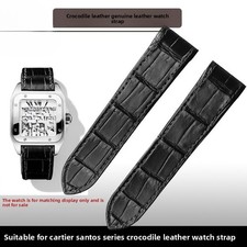 For cartier Santos100 High end crocodile genuine leather watch band strap20 23mm