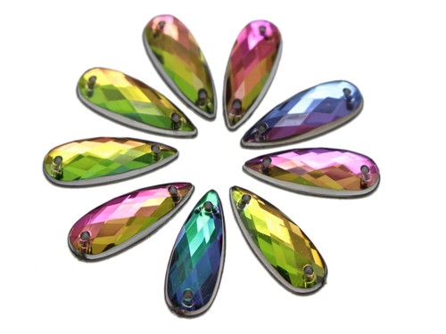 100 rainbow flatback - 100,