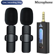 New Wireless 3.5mm Lavalier Lapel Microphone Condenser Mic for Camera Speaker