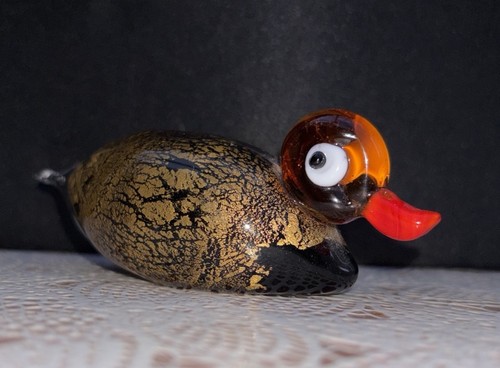 Murano style art glass bird - glass,