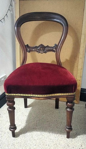 Balloon back chair red - balloon, chair,