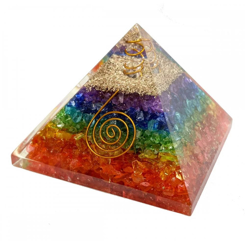 Rainbow onyx chakra orgonite - onyx,