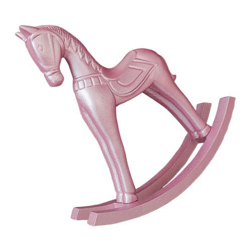 Handmade pink wooden rocking - handmade,