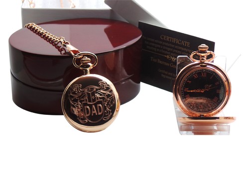 Dad engraved pocket watch 24k - engraved,
