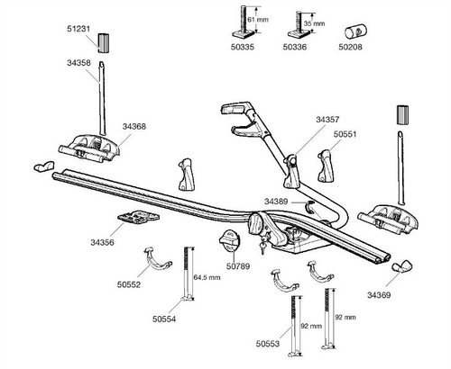 Thule proride 591 532 - &, roof