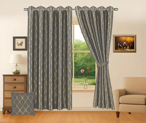 Curtains metallic silver foil - metallic,