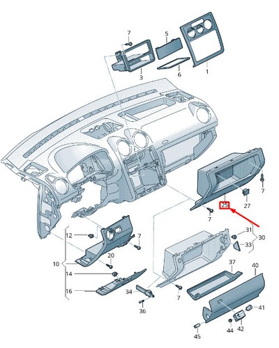 Volkswagen caddy mk3 glove - 2k,