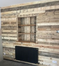 5sqm Reclaimed Sanded Pallet Wood Cladding | Weathered Timber Boards | DIY