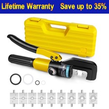 100KN Hydraulic Crimper Set Crimping Tool 9 Dies for Copper Aluminium Cable Lugs