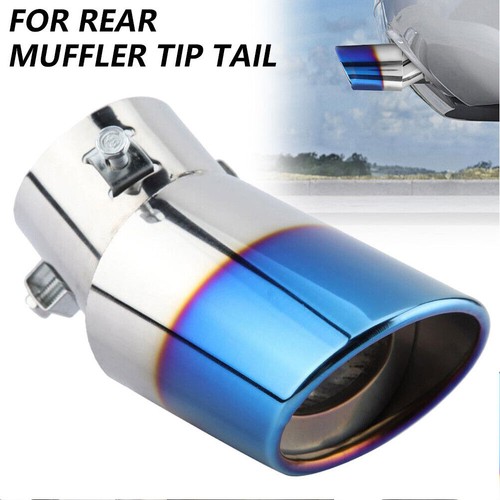 Blue metal car rear exhaust - blue,