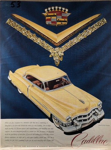 1953 vintage cadillac - ad,