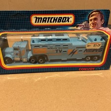 Matchbox Convoy Satellite Television Peterbilt Truck Lt Blue CY15 Boxed