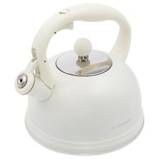 Stove Top Kettle 2.5L Stainless Steel Ivory Whistling Kettle Soft Touch Handle