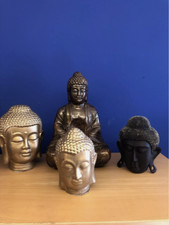 Buddha Heads And  Figurines X4