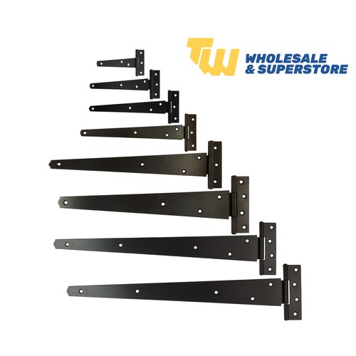 Black finish tee hinges - tee, 4"
