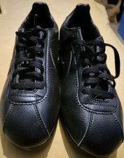 Men's Nike Classic Cortez Leather Triple Black Trainers Size UK 8