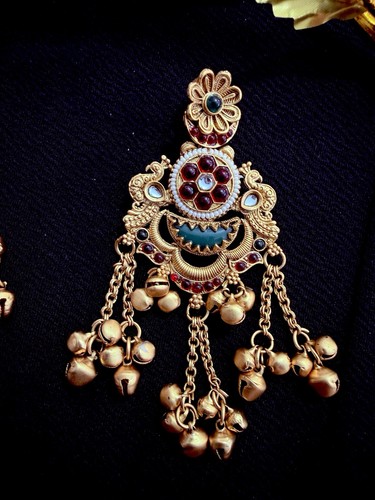 Indian jhumka earrings gold - jhumka,