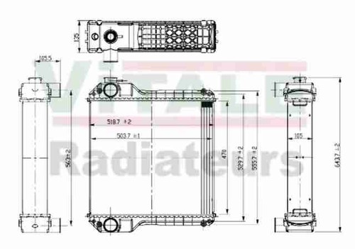 Engine radiator for terex - engine,