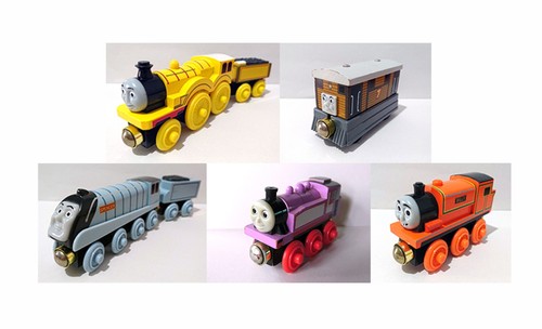 Wooden railway engines talking - engines,