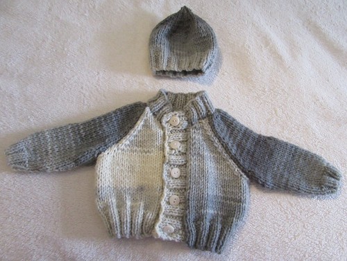 Hand knitted chunky cardigan