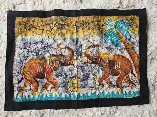 African batik wall - wall, art