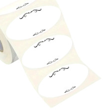 Blank Labels Oval Jam Jar Food