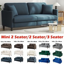 2/3 Seater Teddy Velvet Sofa with 2 Pillows Modern Couch Love Seat Settee Home