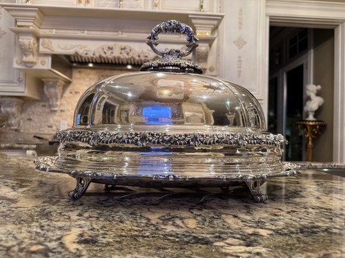 Large silverplate serving - silverplate,