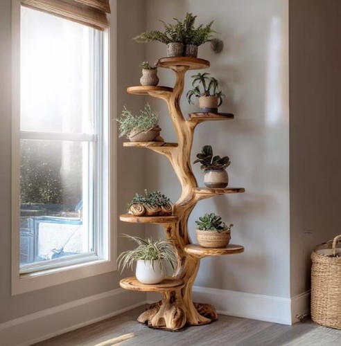 Tree shaped wooden - tree, shelf