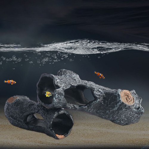 Tree log hide ornament - log,