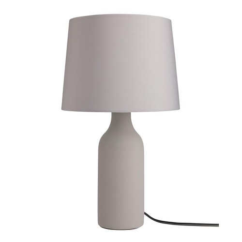 Grey ceramic table - ceramic, lamp