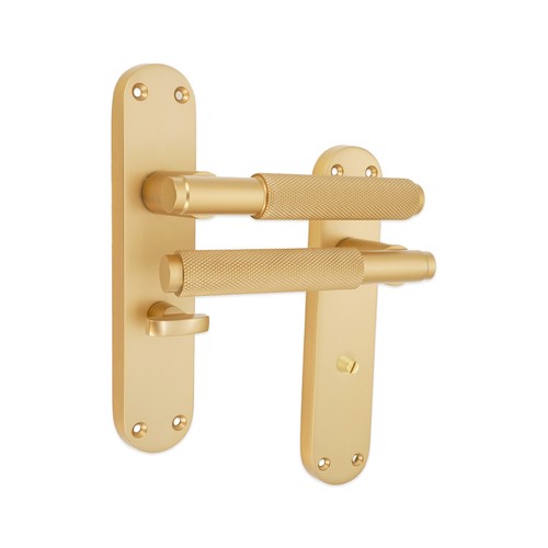 Door handles satin brass - door,