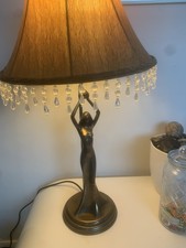  Statue Table Lamp Art Deco Style Female Figure   Tall Resin