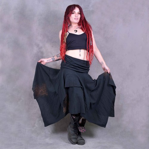 Raw cotton skirt flower - skirt,