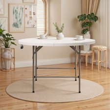 4ft Diameter Portable Folding Round/ Square Camping Picnic Table In/Outdoor Use