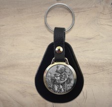 St Christopher Leather Fob