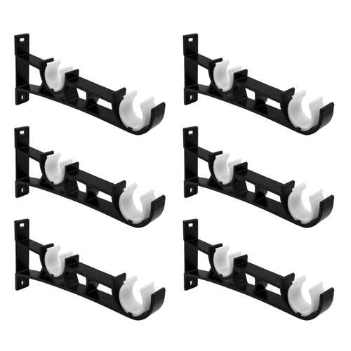 6pcs metal double curtain rods - double,